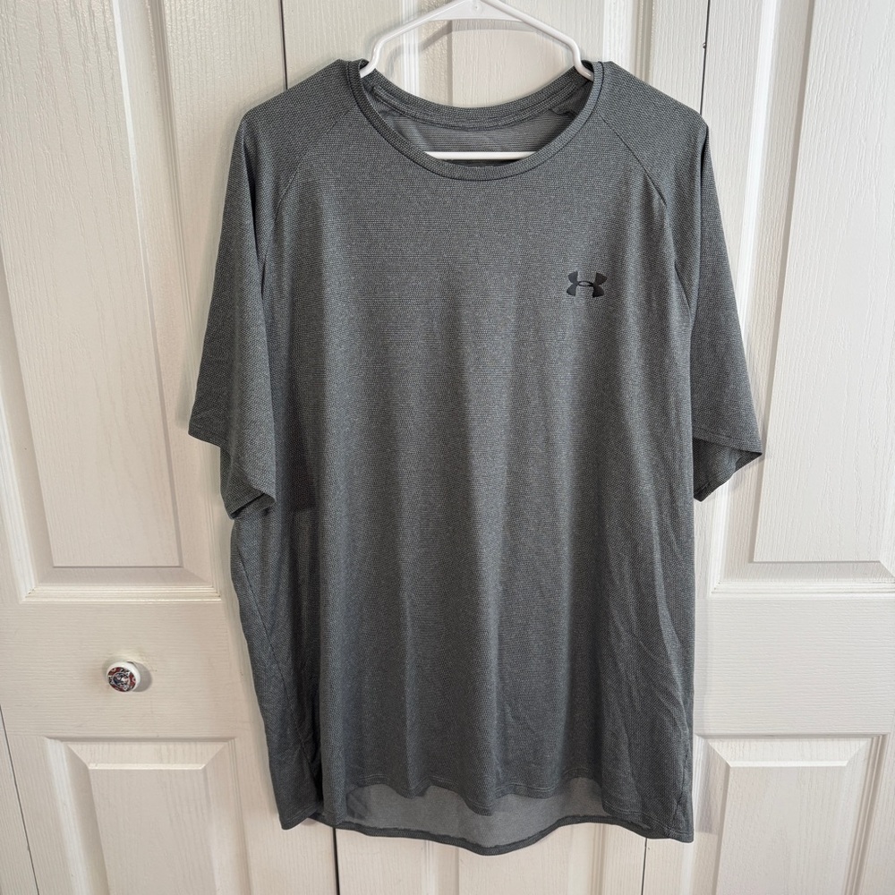 Under Armour Gray Short Sleeve Tech Tee Men's Size 2XL Workout Gym School